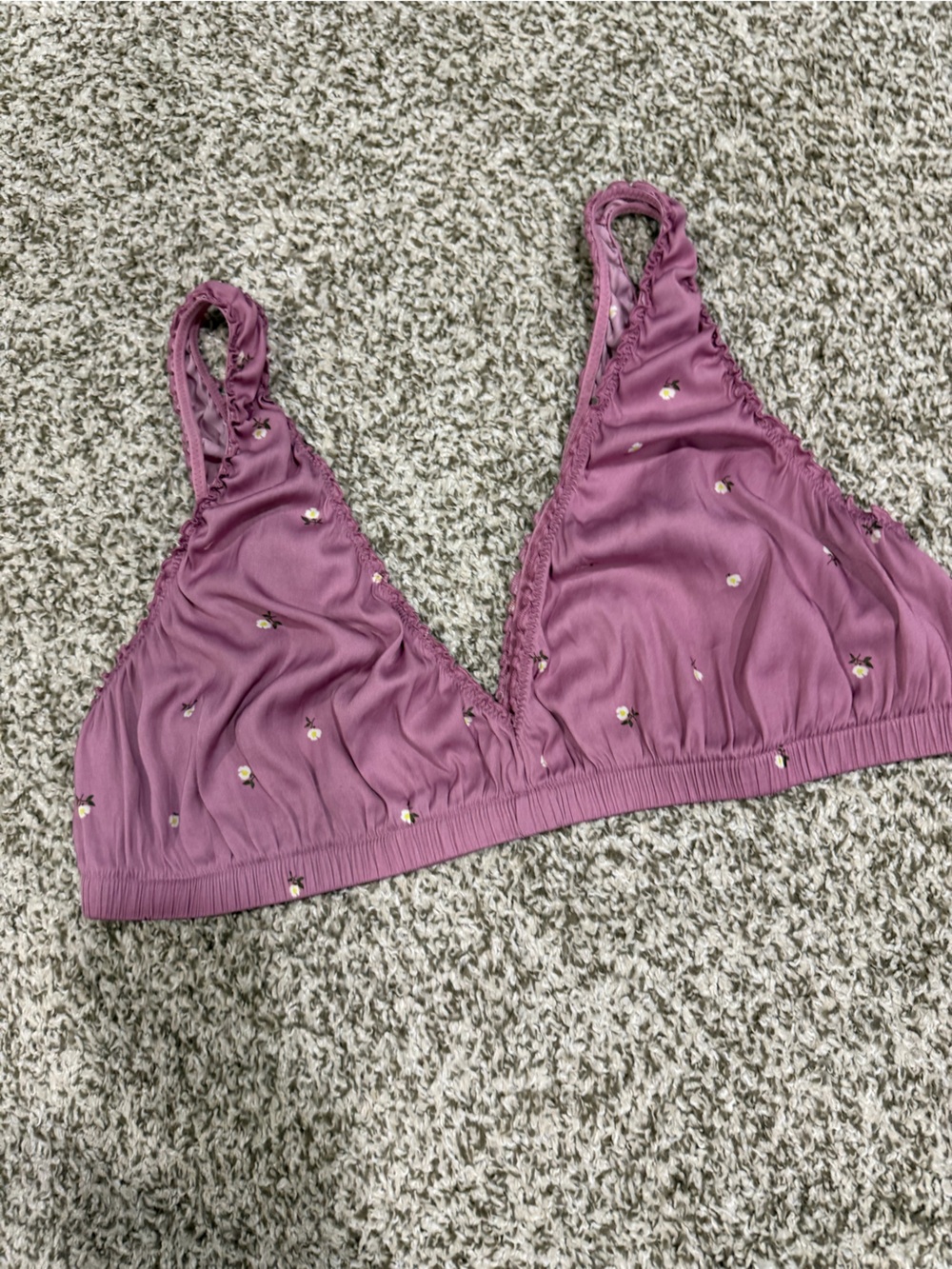 Only Mauve Floral Triangle Bralette old navy